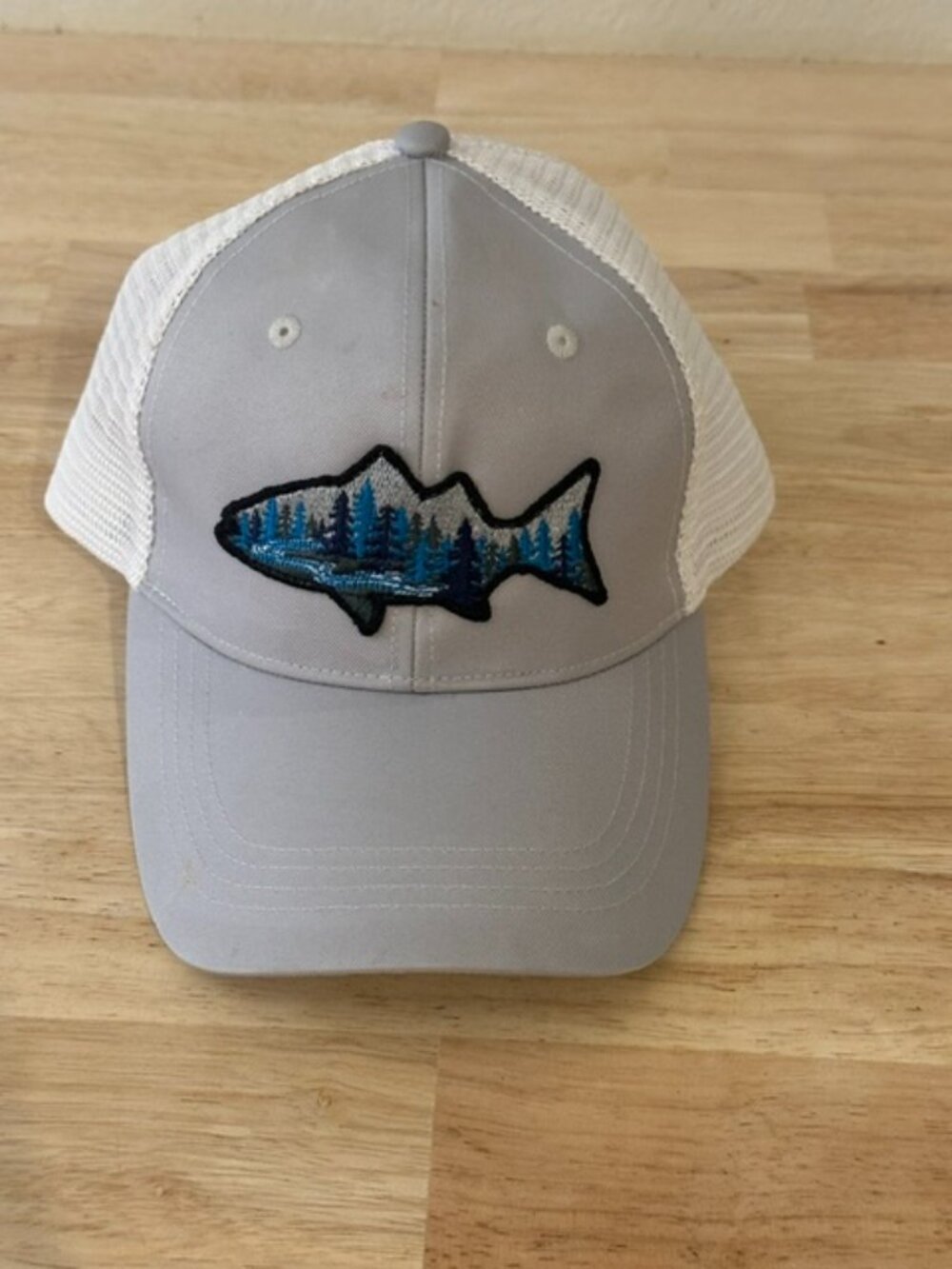 Telluride Clothing Co | Blue Fish Forest Logo Patch Snapback Hat Cap Mesh